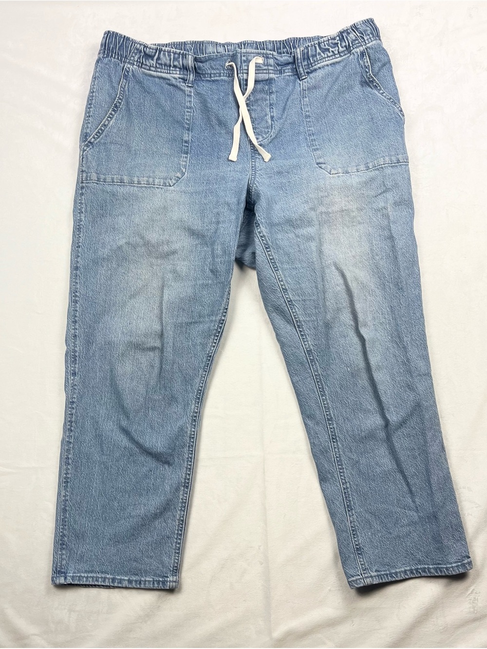 Buffalo David Bitton Pull-On Jeans Drawstring Utility Denim Pants Size XL